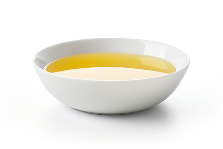 Navigating Flavors with the Consomme Bowl Isolated On White Backgroundの素材