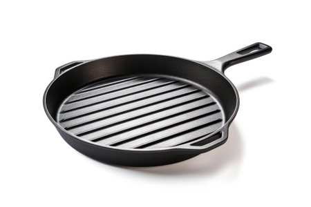 Mastering the Grill Pan Ridges Isolated On White Backgroundの素材
