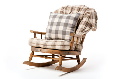 Charm of a Distressed Wood Rocker Isolated On White Backgroundの素材