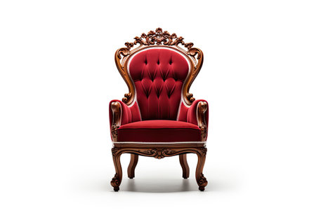 Classic Side Chair Isolated On White Backgroundの素材