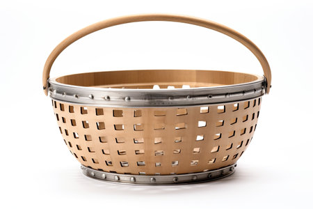 Steam Cooking Basket Isolated On White Backgroundの素材