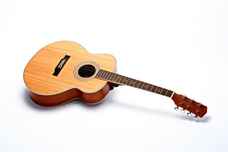 Melody of the Guitar Isolated On White Backgroundの素材