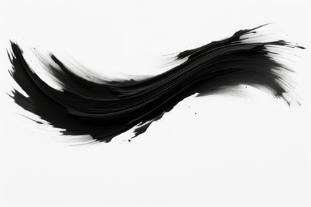 Painting the Dark Black Isolated On White Backgroundの素材