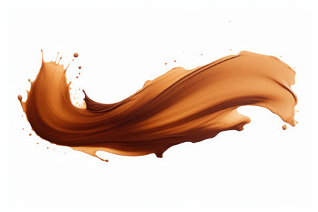 Brush Strokes of Brown Isolated On White Backgroundの素材