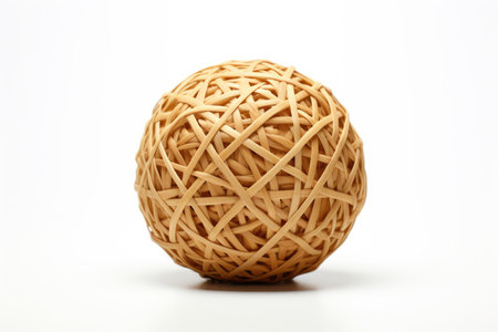 Handwoven Decorative Ball Isolated On White Backgroundの素材