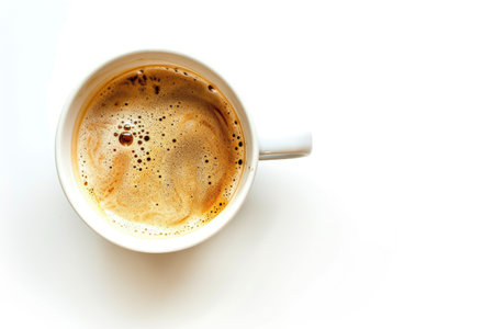 Beauty of a Coffee Cup Isolated On White Background.の素材