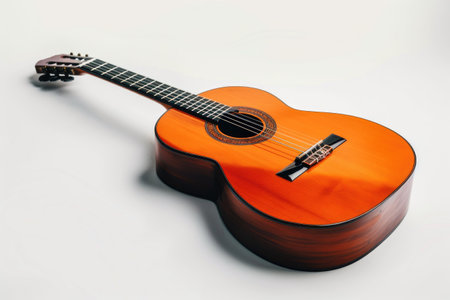 Acoustic Guitar Isolated On White Background.の素材