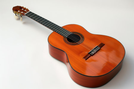 Classical Guitar Isolated On White Background.の素材