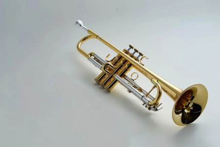Trumpet Brilliance Isolated On White Background.の素材