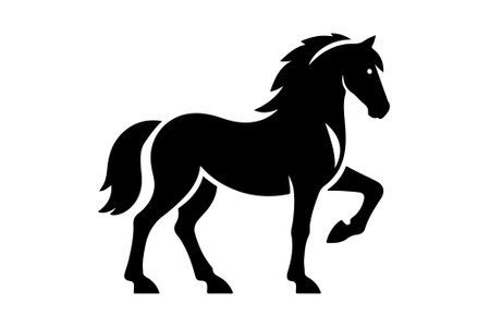 Horse silhouette Vector Illustrationのイラスト素材