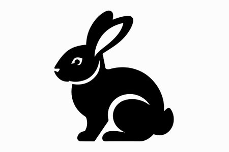 Rabbit icon. Simple illustration of rabbit vector icon for web.のイラスト素材