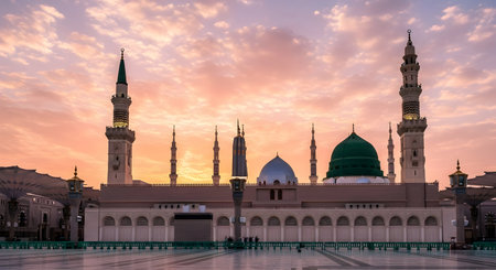 Sheikh Zayed Mosque in Abu Dhabi at sunset, United Arab Emiratesの素材