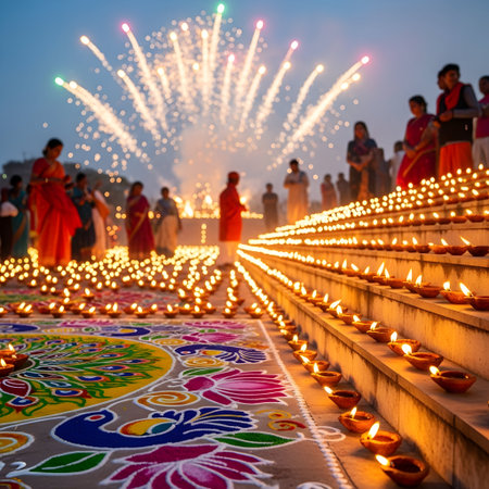 Diwali festival in Kolkata, West Bengal, Indiaの素材