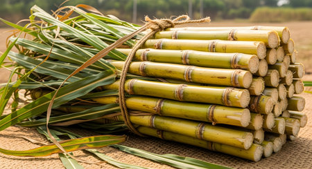 Sugar cane is a genus of plants in the family Rosaceae.の素材