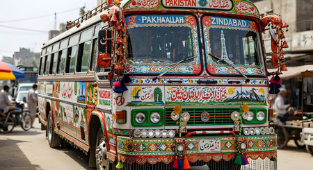 Tourist bus in Bangkok, Thailandの素材