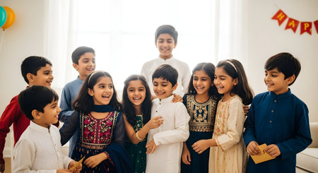 Group of Asian children with teacher and teacher at school. Education concept.の素材