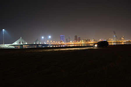 View Of manama from Al muharraq Casuwayの写真素材