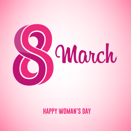 March 8 greeting card. Background template for International Womans Dayのイラスト素材