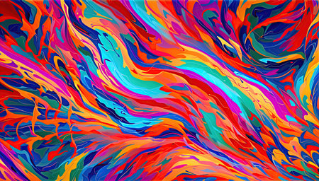 Colorful abstract background. Illustration. Psychedelic pattern.の素材