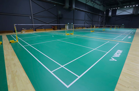 Badminton courtのeditorial素材