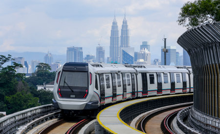 Malaysia MRT (Mass Rapid Transit) train, a transportation for future generation.のeditorial素材