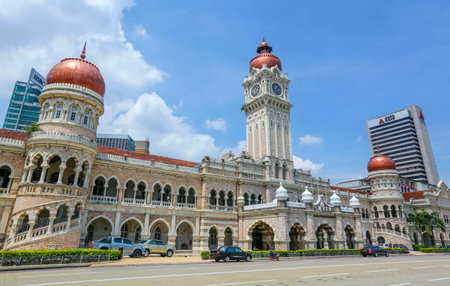 KUALA LUMPUR, MALAYSIA - JUNE 27, 2018 : The iconic Sultan Abdul Samad building at Dataran Merdeka is one of the cityâs most important tourist attractions and a historical landmark.のeditorial素材