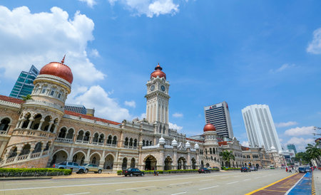 KUALA LUMPUR, MALAYSIA - JUNE 27, 2018 : The iconic Sultan Abdul Samad building at Dataran Merdeka is one of the cityâs most important tourist attractions and a historical landmark.のeditorial素材