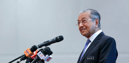 KUALA LUMPUR, MALAYSIA - AUGUST 27, 2018 : Malaysia Prime Minister Mahathir Mohamad. Malaysian politician currently serving as the Prime Minister of Malaysia for the second time.のeditorial素材