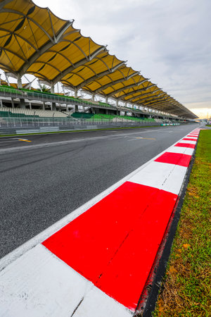 SEPANG, MALAYSIA -  SEPTEMBER 28, 2017 : Starting grid at Sepang International Circuit (SIC) Malaysia. Venue for the major motorsport events.のeditorial素材