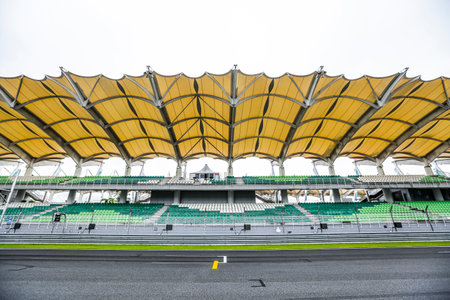SEPANG, MALAYSIA -  SEPTEMBER 28, 2017 : Starting grid at Sepang International Circuit (SIC) Malaysia. Venue for the major motorsport events.のeditorial素材