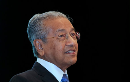 KUALA LUMPUR, MALAYSIA - AUGUST 27, 2018 : Malaysia Prime Minister Mahathir Mohamad. Malaysian politician currently serving as the Prime Minister of Malaysia for the second time.のeditorial素材