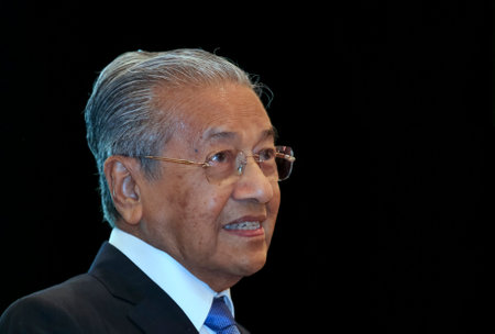 KUALA LUMPUR, MALAYSIA - AUGUST 27, 2018 : Malaysia Prime Minister Mahathir Mohamad. Malaysian politician currently serving as the Prime Minister of Malaysia for the second time.のeditorial素材