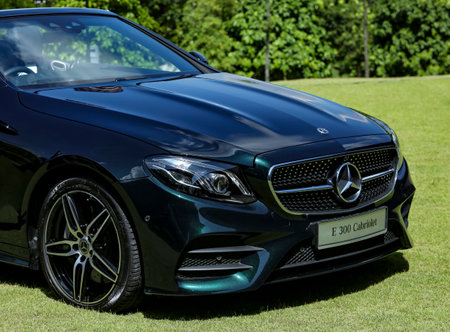 KUALA LUMPUR, MALAYSIA - AUGUST 24, 2018 : A238 Mercedes-Benz E-Class Cabriolet, E 300 Cabriolet. Dream Car Collection.のeditorial素材