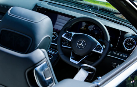 KUALA LUMPUR, MALAYSIA - AUGUST 24, 2018 : A238 Mercedes-Benz E-Class Cabriolet, E 300 Cabriolet....