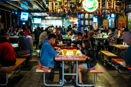 GENTING HIGHLAND, MALAYSIA - OCTOBER 05, 2018 : Genting Highland latest attraction, High Line Roof...