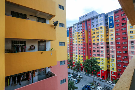 KUALA LUMPUR, MALAYSIA - NOVEMBER 10, 2018 : People's Housing Program or PPR is low cost house project by government.のeditorial素材