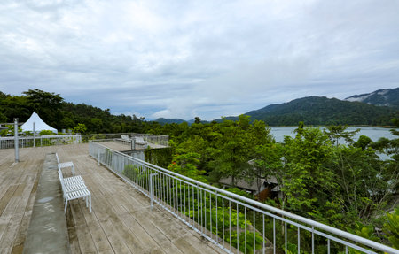 PERAK, MALAYSIA - JULY 10, 2018 : Belum Rainforest Resort, a luxury accommodation for nature-lovers to discover peace environment of 130 million years old Royal Belum Rainforest Park at Pulau Banding.のeditorial素材
