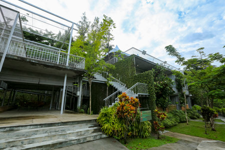 PERAK, MALAYSIA - JULY 10, 2018 : Belum Rainforest Resort, a luxury accommodation for nature-lovers to discover peace environment of 130 million years old Royal Belum Rainforest Park at Pulau Banding.のeditorial素材