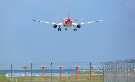 SEPANG, MALAYSIA - FEBRUARY 08, 2019 : Air Asia Low Cost Airlines aircraft. AirAsia Group operates...