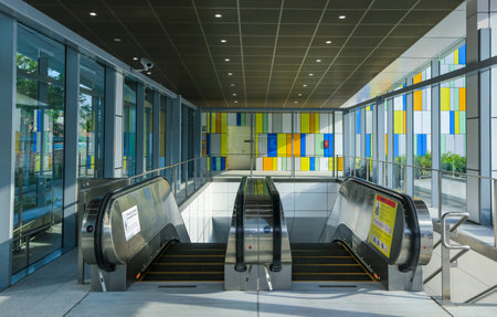 KUALA LUMPUR, MALAYSIA : AUGUST 01, 2017 : Mass Rapid Transit (MRT) Maluri station. MRT alleviate...