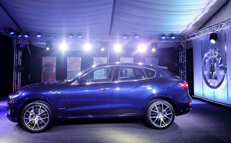 KUALA LUMPUR, MALAYSIA - NOVEMBER 24, 2017 : Maserati Levante S GranLusso Sport Utility Vehicle (SUV).のeditorial素材