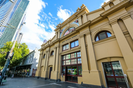 MELBOURNE, AUSTRALIA - MARCH 19, 2018 : Tourist attraction place, Queen Victoria Market.のeditorial素材