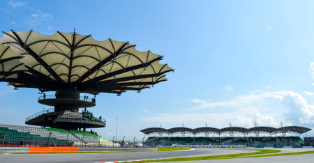 SEPANG, MALAYSIA - NOVEMBER 03, 2019 : Race track of Sepang International Circuit (SIC) Malaysia. Venue for the major motorsport events.のeditorial素材