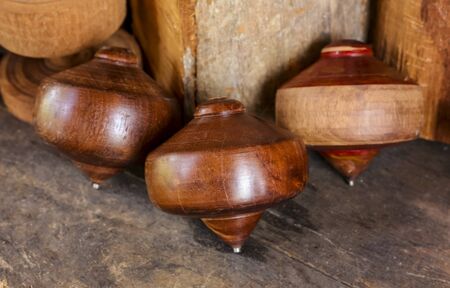 Traditional game called gasing or tops spinning. Gasing is Malaysia popular heritage game for...