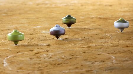 Traditional game called gasing or tops spinning. Gasing is Malaysia popular heritage game for...