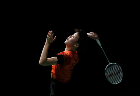 KUALA LUMPUR, MALAYSIA - JANUARY 12, 2020 : Chen Yu Fei of China in action during women's singles badminton tournament, Perodua Malaysia Masters 2020 at the Axiata Arena.のeditorial素材