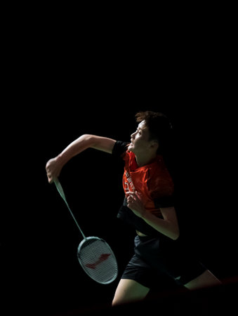 KUALA LUMPUR, MALAYSIA - JANUARY 12, 2020 : Chen Yu Fei of China in action during women's singles badminton tournament, Perodua Malaysia Masters 2020 at the Axiata Arena.のeditorial素材