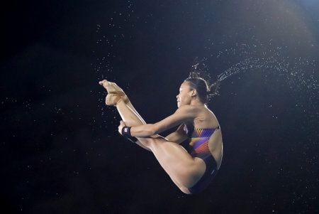 GOLD COAST, AUSTRALIA - APRIL 12, 2018: Pandelela Rinong Pamg of Malaysia competes in the Women's...