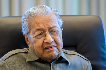 KUALA LUMPUR, MALAYSIA - FEBRUARY 24, 2023: Former Malaysia Prime Minister Mahathir Mohamad. Mahathir Mohamad is a Malaysian politician who served as the 4th and 7th Prime Minister of Malaysia.のeditorial素材