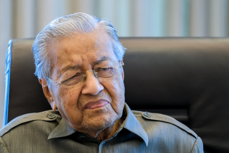 KUALA LUMPUR, MALAYSIA - FEBRUARY 24, 2023: Former Malaysia Prime Minister Mahathir Mohamad. Mahathir Mohamad is a Malaysian politician who served as the 4th and 7th Prime Minister of Malaysia.のeditorial素材